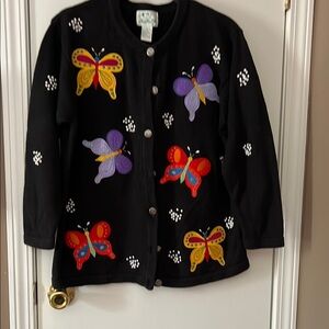 Quacker Factory Black Knit Cardigan